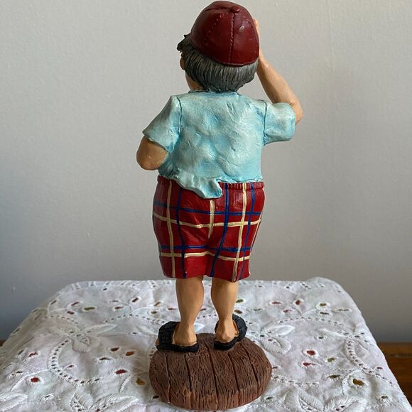 Vintage Russ Berrie "Gimme A Break" Figurine, Quirky Grandpa with Remote - Picture 9 of 9